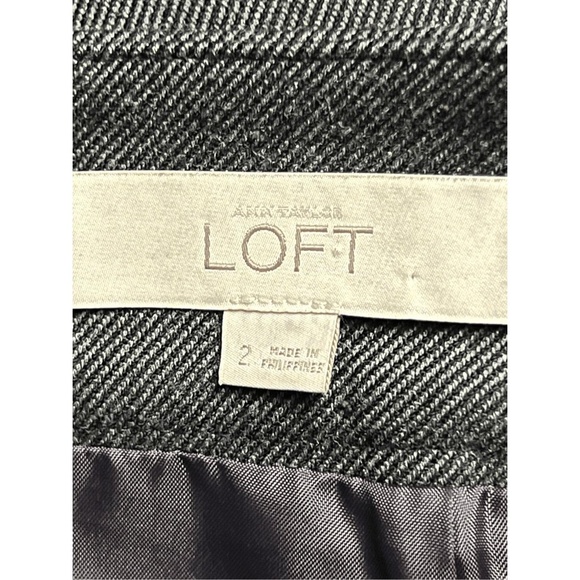 Ann Taylor LOFT Mini Skirt Size Women Size 2 Gray A-Line Textured Chic Workwear - Picture 7 of 7